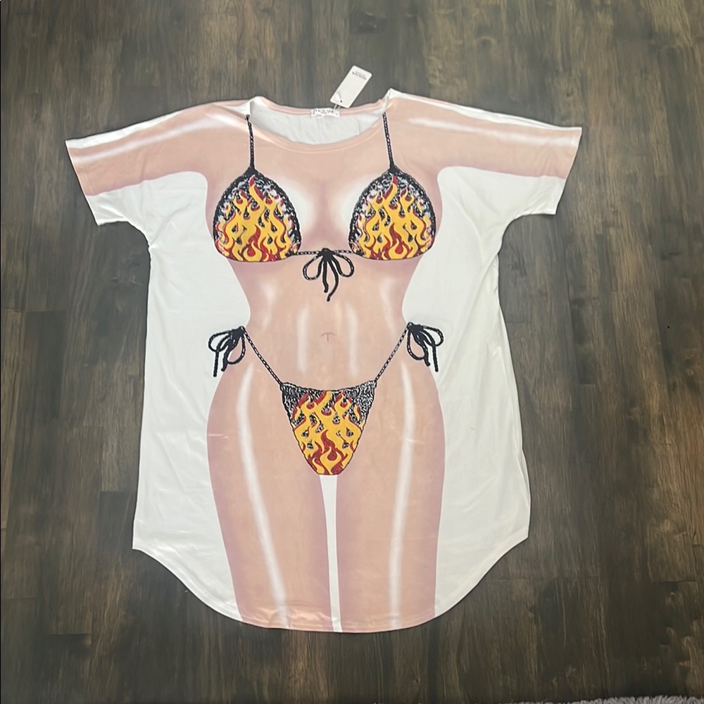 Flame Bikini Graphic T-Shirt